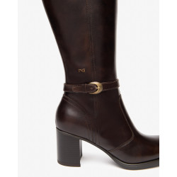 STIVALI NEROGIARDINI DONNA MANOLETE T.DI MORO TR CAPUA TACCO 7CM I514651D/300