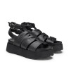SANDALO CON ZEPPA CULT DONNA JANIS 4479 SANDAL W LEATHER BLACK CLW447900