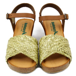 BIONATURA SANDALO CON ZEPPA DONNA 37A2275 SALVIA