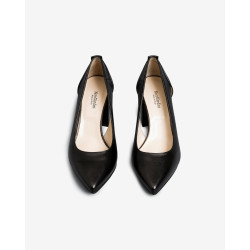 DECOLLETE' NEROGIARDINI DONNA PELLE NERO TACCO 7,5CM E409430D/100