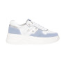SNEAKERS NEROGIARDINI DONNA VELOUR FIORDALISO SKIPPER BIANCO OXIGEN ARGENTO E306563D/623