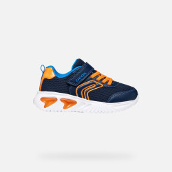 SNEAKERS GEOX BAMBINO JUNIOR  J ASSISTER B. C - MESH+DBK STA NAVY/ORANGE J45DZC 014CE C0820