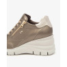 SNEAKERS CON ZEPPA NEROGIARDINI DONNA  BAGOYA BROWN T.BRILL PLATINO 6074 EVA AGOSTA I514121D/322