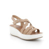 SANDALO CON ZEPPA IGI&CO DONNA PELLE NABUK LISCIO BEIGE 5668522