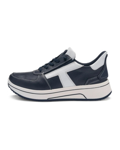SNEAKERS ARA SHOES GAUCHOCALF,CRUNCHLACK SAPPORO 3.0 BLAU WEISS 12-27554-14 