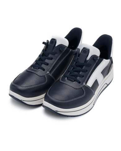 SNEAKERS ARA SHOES GAUCHOCALF,CRUNCHLACK SAPPORO 3.0 BLAU WEISS 12-27554-14 