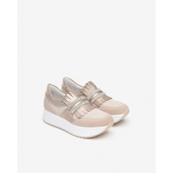 SNEAKERS NEROGIARDINI DONNA PELLE TELA FEMME E409815D/677P