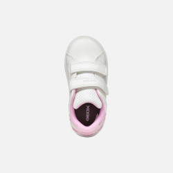 SNEAKERS GEOX PRIMI PASSI BAMBINA  B ECLYPER A - GBK+GBK BRILL.   WHITE/PINK BABY B365MA 054BJ C0406