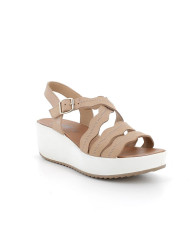 SANDALO CON ZEPPA IGI&CO DONNA PELLE NABUK LISCIO BEIGE 5668522
