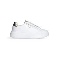 SNEAKERS LIU JO DONNA BABOL 01 - SNEAKER TUMBLED LEATHER/META WHITE/LIGHT GOLD BF5059PX748S1052 