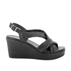 SANDALO CON ZEPPA IGI&CO DONNA PELLE NERO 5673600