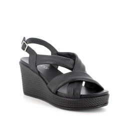 SANDALO CON ZEPPA IGI&CO DONNA PELLE NERO 5673600