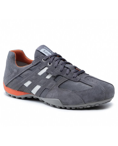 SNEAKERS GEOX UOMO  U SNAKE K - SCAM.+MESH LT GREY/ANTHRACITE U4207K 02214 C1L9A