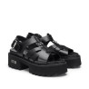 SANDALO CON ZEPPA CULT DONNA CHER 4535 SANDAL W LEATHER BLACK CLW453500