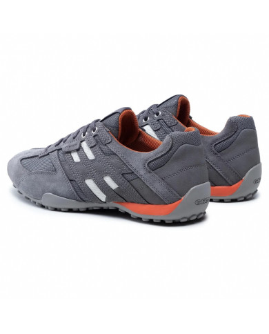 SNEAKERS GEOX UOMO  U SNAKE K - SCAM.+MESH LT GREY/ANTHRACITE U4207K 02214 C1L9A