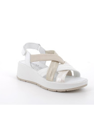 SANDALO CON ZEPPA IGI&CO DONNA SI.NAPPA BOTTAL BIANCO/PLATINO 7666722