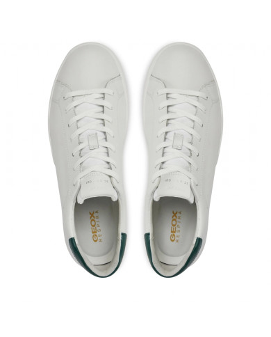 SNEAKERS GEOX UOMO SPHERICA ECUB-1 BIANCO/VERDE U45GPA 0009B C1966