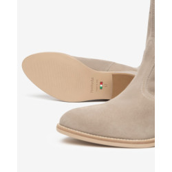 STIVALI CON TACCO NEROGIARDINI DONNA VELOUR CRETA TR BASILEA 828 NATURALE E615122D/451