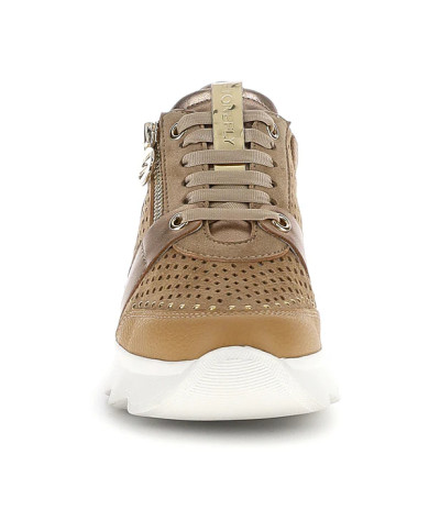 SNEAKERS STONEFLY DONNA SPOCK 47 ZIP SUE/NAP/LAMINATED BROWN/ROSE GOLD 223579 EC1