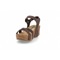 SANDALO CON ZEPPA BIONATURA DONNA 24 FREGENE IMB. NABUK T.MORO 24FREGE-I-NABTO