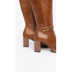 STIVALI CON TACCO NEROGIARDINI DONNA IN PELLE COLORE CUOIO TACCO 7,5CM I308880D/400