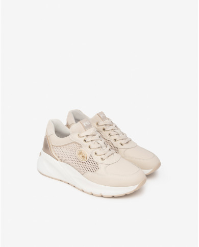 SNEAKERS NEROGIARDINI DONNA VELVET MILK 1039 T.NORA LATTE 02 T.BRILL PLATINO 6074 SUNRISE E615180D/710