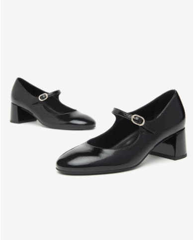 DECOLLETE' NEROGIARDINI DONNA MARY JANE NAPLAK NERO TPU OREO NERO TACCO 5CM I514360D/100