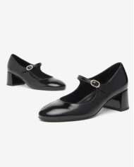 DECOLLETE' NEROGIARDINI DONNA MARY JANE NAPLAK NERO TPU OREO NERO TACCO 5CM I514360D/100