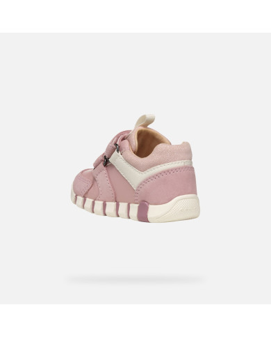 SNEAKERS PRIMI PASSI GEOX BAMBINA B IUPIDOO G. C - GBK+SCAM. OLD ROSE/IVORY 19/26 B3558C 05422 C8047
