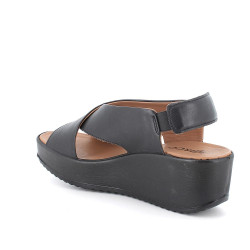 SANDALO CON ZEPPA IGI&CO DONNA NAPPA SOFT NERO 5668866