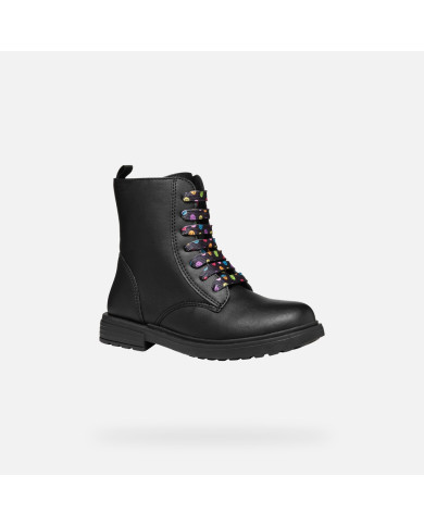 STIVALETTI GEOX BAMBINA J ECLAIR G. D - VIT.SINT. BLACK/MULTICOLOR 28-35 J049QD 0003W C9240/A