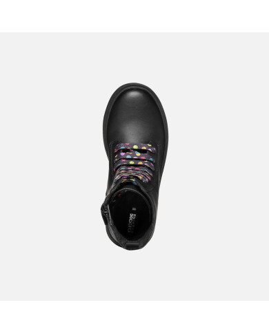 STIVALETTI GEOX BAMBINA J ECLAIR G. D - VIT.SINT. BLACK/MULTICOLOR 28-35 J049QD 0003W C9240/A