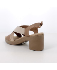 SANDALI CON TACCO CAPRA TAM/VITELLO CON FIBBIA 1171211