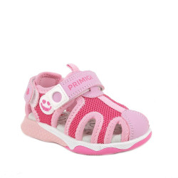 SANDALO PRIMIGI PRIMI PASSI BAMBINA T.RETE/NAPPA PU FUXIA/ROSA 1456100    