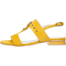 SANDALO NEROGIARDINI DONNA CAPRA SCAMOSCIATO GRANO GIALLO E012501D/612
