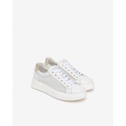 SNEAKERS NEROGIARDINI DONNA SKIPPER BIANCO SKIPPER BIANCO ETOILE MIELE T.BRILL PLATINO E615274D/707