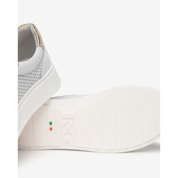 SNEAKERS NEROGIARDINI DONNA SKIPPER BIANCO SKIPPER BIANCO ETOILE MIELE T.BRILL PLATINO E615274D/707