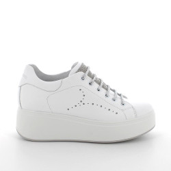 SNEAKERS IGI&CO DONNA NAPPA SOFT BIANCO/ARGENTO 7657300