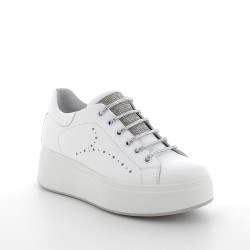 SNEAKERS IGI&CO DONNA NAPPA SOFT BIANCO/ARGENTO 7657300