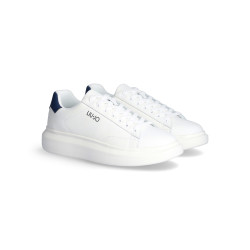 SNEAKERS LIU JO UOMO BIG 01 - SNEAKER LEATHER WHITE/BLUE 7B4027PX474S1018