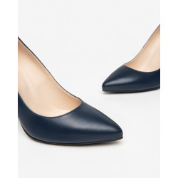 DECOLLETE' NEROGIARDINI DONNA PELLE BLU TACCO 9,5CM E413500DE/200