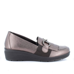 MOCASSINI ENVAL SOFT DONNA IN PELLE BRONZO ZEPPA 4,1CM 6763222