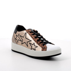 SNEAKERS IGI&CO DONNA IN PELLE BIANCO/CHAMPAGNE 6668611