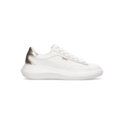 SNEAKERS LIU JO DONNA CASPER 01 - SNEAKER CALF LEATHER/METALLI WHITE/LIGHT GOLD BA6069PX026S1052