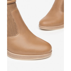 TRONCHETTO NEROGIARDINI DONNA PELLE COLORE CUOIO TACCO 7,5CM E409730D/400