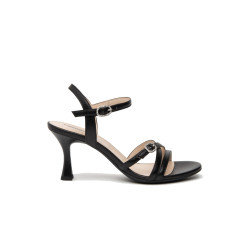 SANDALI CON TACCO NEROGIARDINI PELLE NERO TACCO 7,5CM E410122DE/100