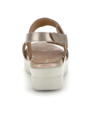 SANDALO CON ZEPPA STONEFLY DONNA AQUA III 31 LAMINATED LASER ORO SIMPLY TAUPE 223652 I89