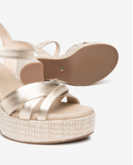 SANDALO CON TACCO NEROGIARDINI DONNA ETOILE SAND MIELE PU.CASSOLA E616071D/418