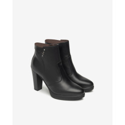 TRONCHETTO NEROGIARDINI DONNA GUANTO NERO T.BRILL ANTRACITE PU.ALTILIA TACCO 9,5CM I513810D/100