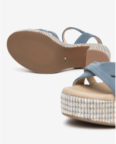 SANDALO CON TACCO NEROGIARDINI DONNA VELOUR AVIO PU.CASSOLA E616070D/203